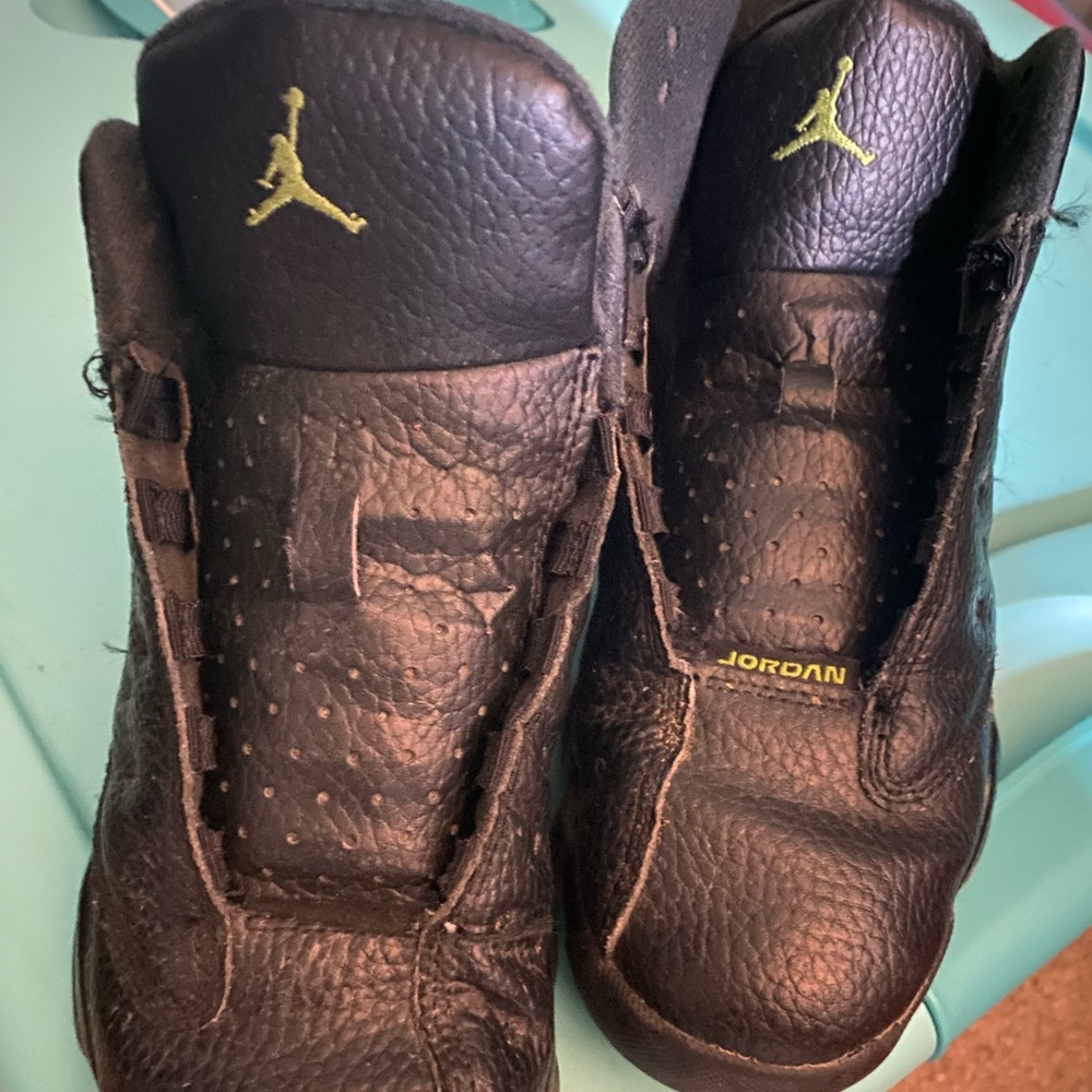 Black with neon Jordan’s